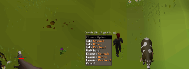 Picking Cowhides in OSRS